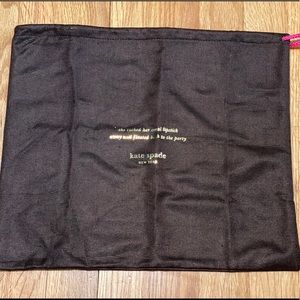 New Kate Spade Dust Bag Cover Brown / Gold 11x13